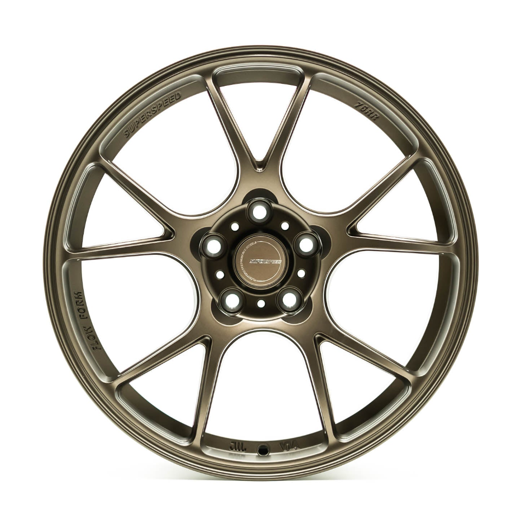 Bronze alloy wheel on a white background