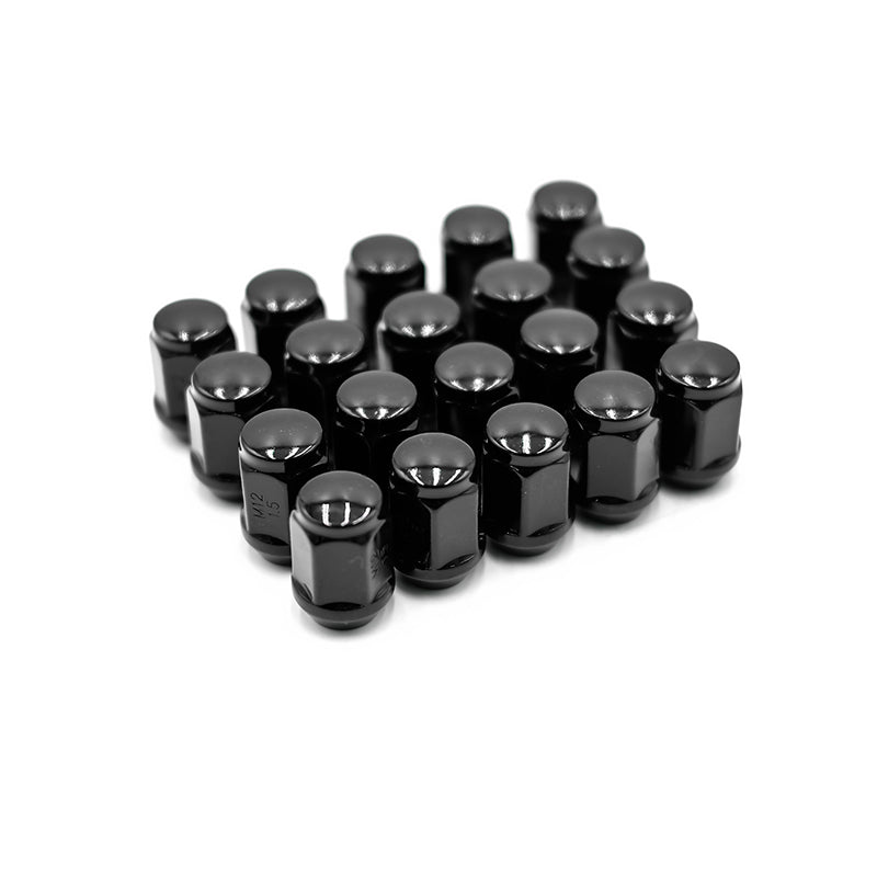 Wheel Nut Set (20 pcs) — Acorn in Gloss Black (21mm) | OE+ (OEPlus)