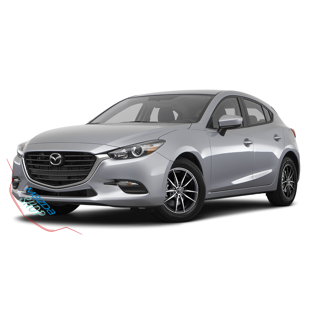 Mazda M010 Alloy Rims (Gloss Black with Machined Face) - 16"/17"