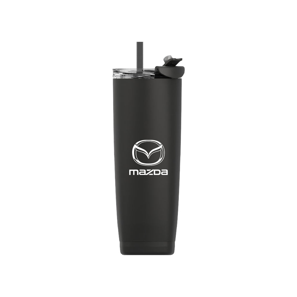 Tumbler — 20 oz. Aqualina w/ Built-In Straw (Black) | Mazda
