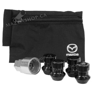 Mazda Wheel Locks in Gloss Black (17mm & 21mm)
