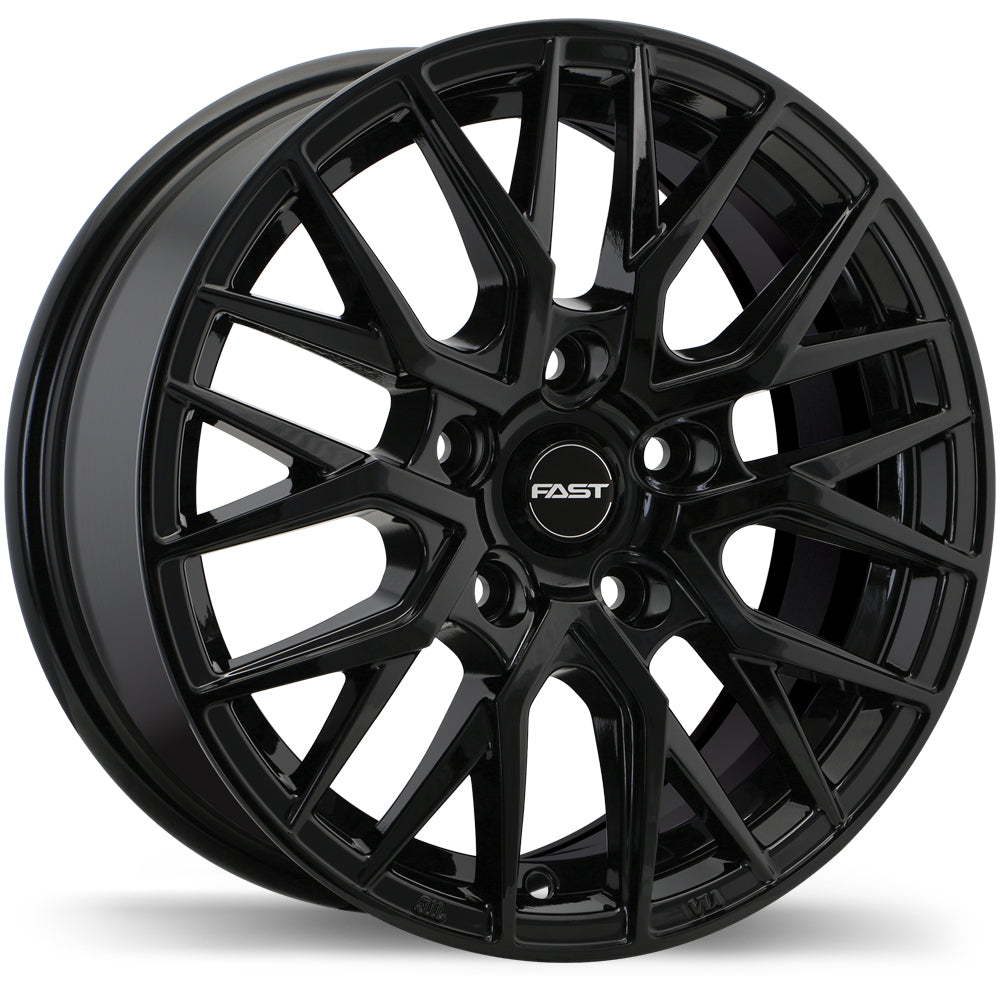 Fast Wheels TRONIC Alloy Wheel (Gloss Black) — 15"