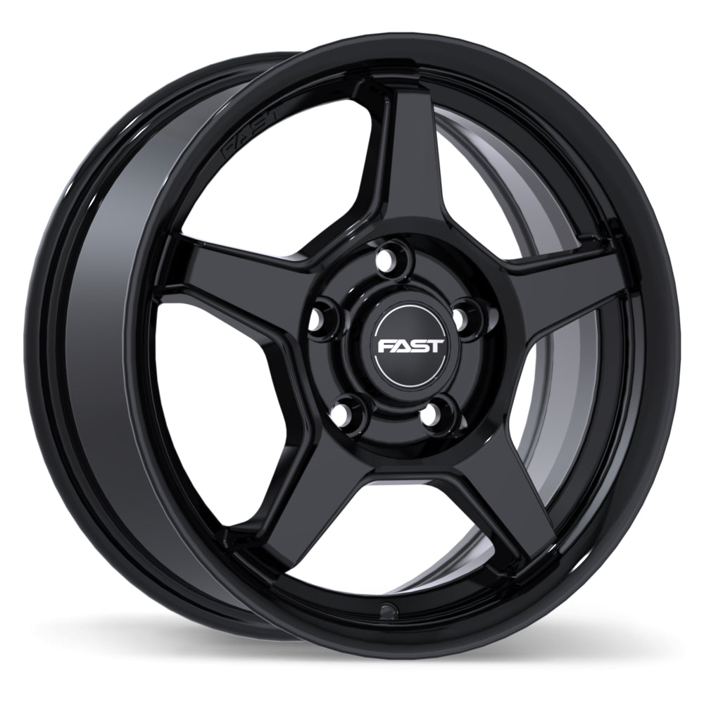 Fast Wheels FLAIR Alloy Wheel (Gloss Black) — 15", 16", 17"