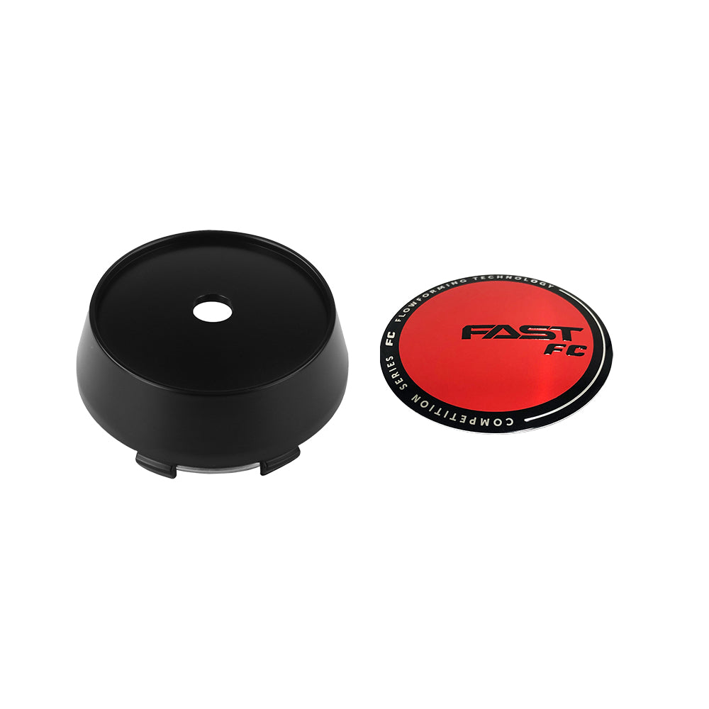 Center Cap, Low & High Types in Black or Red | Fast Wheels: FC Competition Series