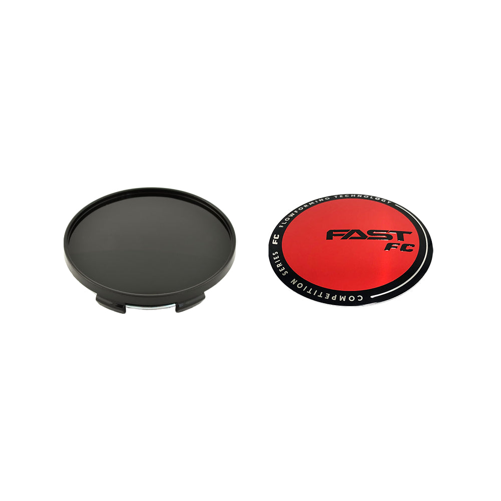 Center Cap, Low & High Types in Black or Red | Fast Wheels: FC Competition Series