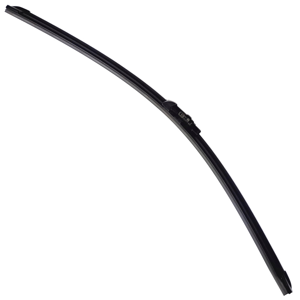 Black car wiper blade on a white background
