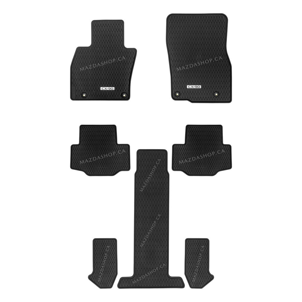 All-Weather Floor Mats (1st, 2nd & 3rd Rows) | Mazda CX-90 (2024-2025)