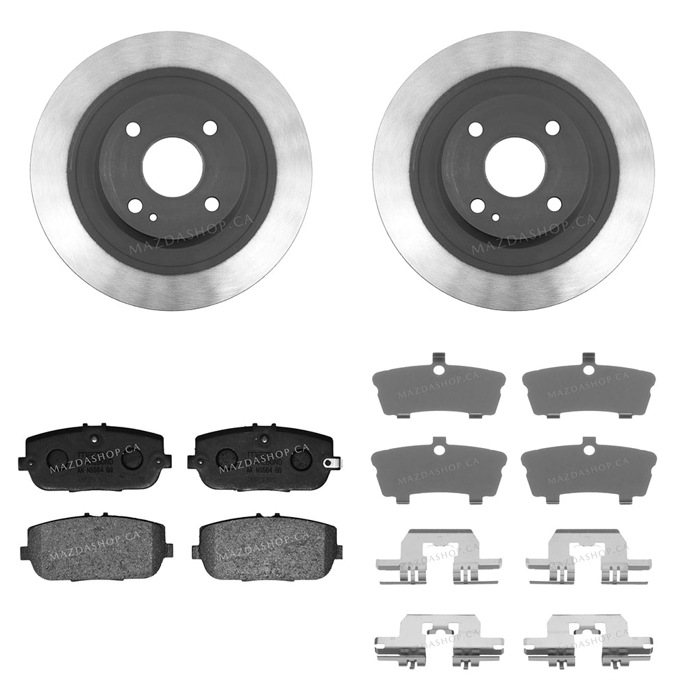 Brake Package, Rear: Pads, Rotors & Attachment Kit | Mazda MX-5 (2016-2023)