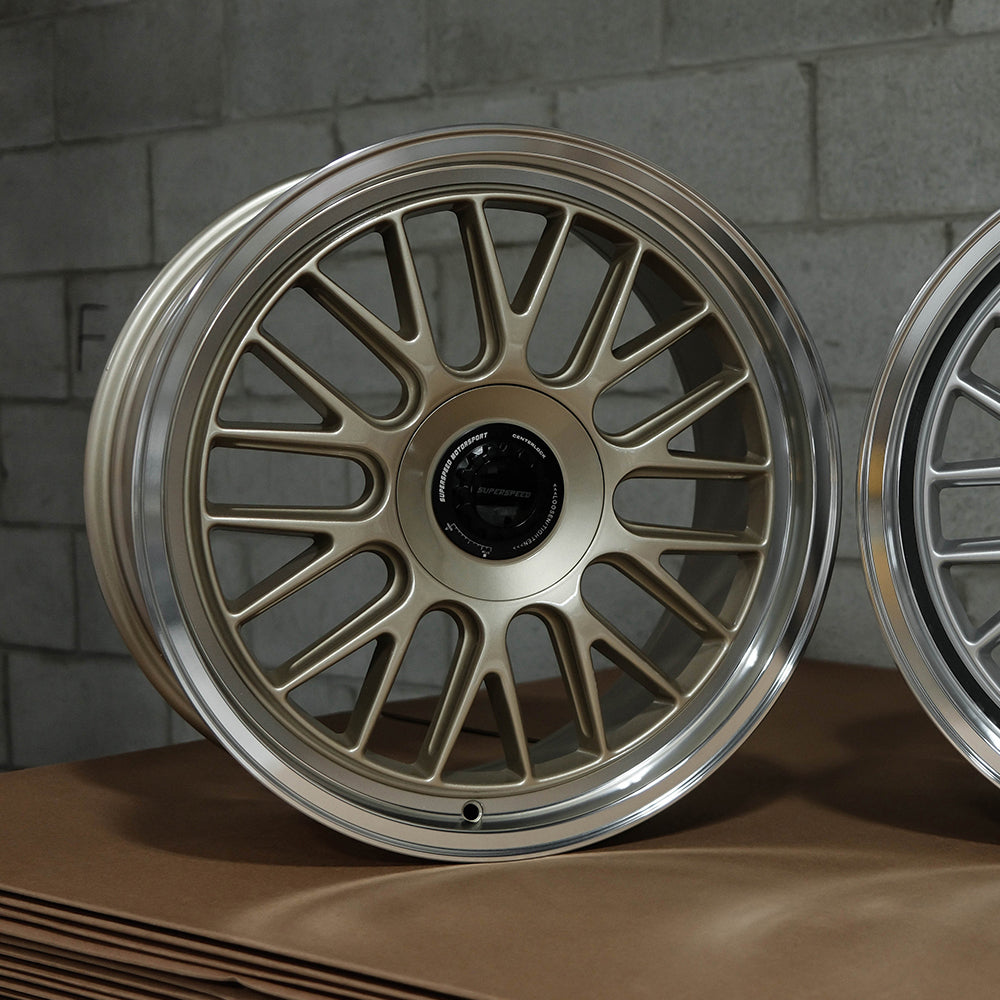 Superspeed FlowForm RF01 NEO Alloy Wheel (Machined Lip Gold) — 18", 19"