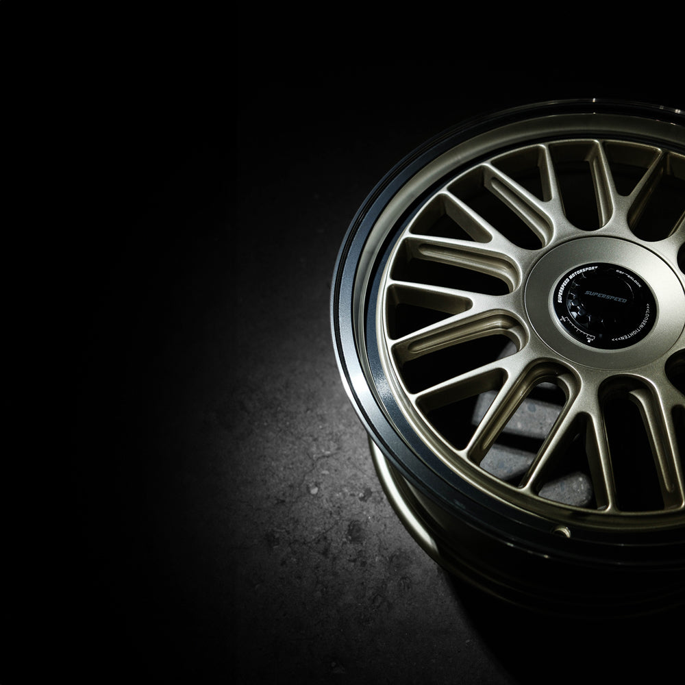 Superspeed FlowForm RF01 NEO Alloy Wheel (Machined Lip Gold) — 18", 19"