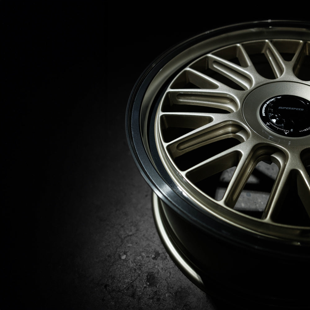 Superspeed FlowForm RF01 NEO Alloy Wheel (Machined Lip Gold) — 18", 19"