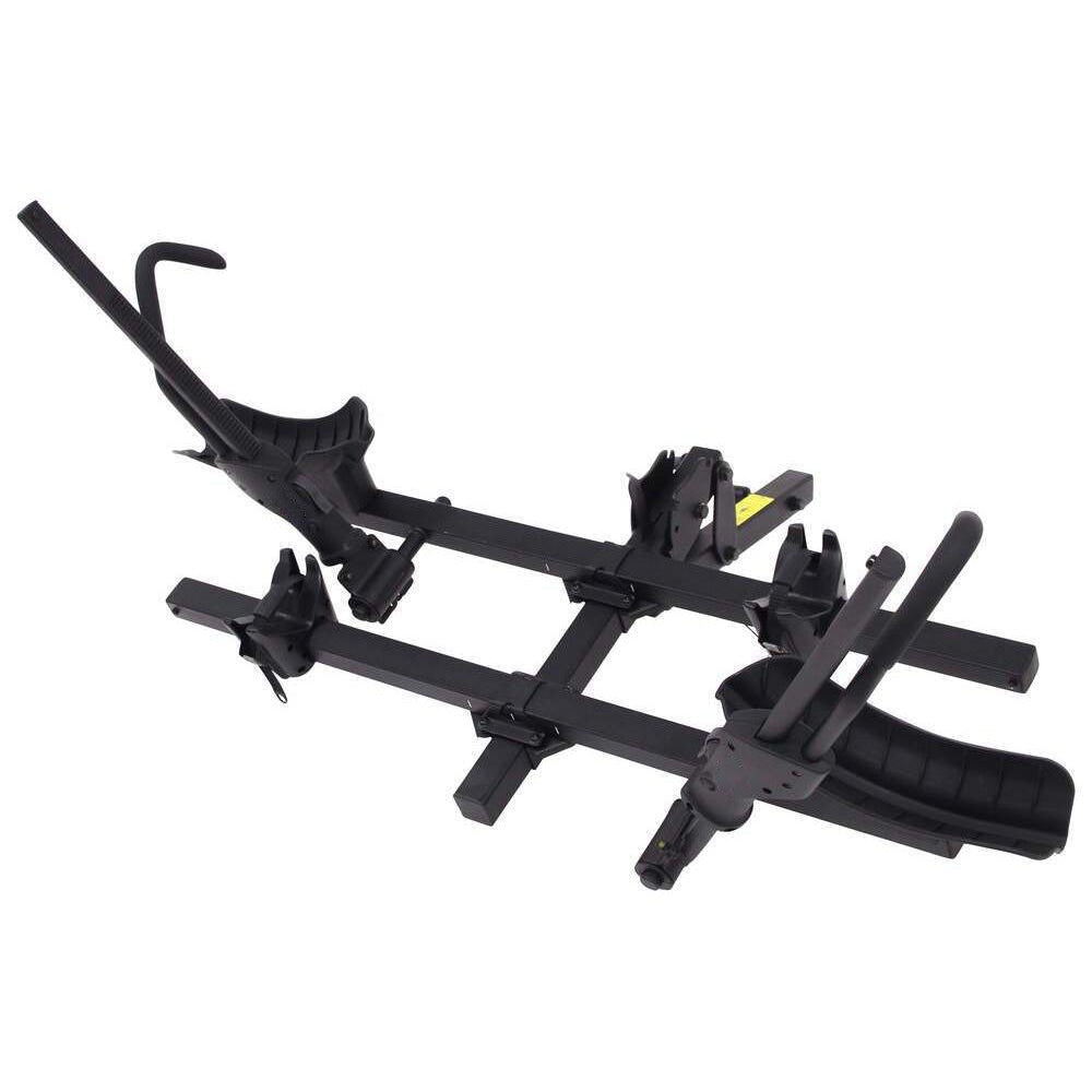Black bicycle rack on a white background
