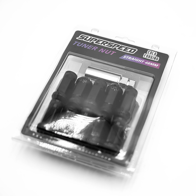 Wheel Nut Set (20+1 pcs) — Tuner in Black Chrome (19mm) | Superspeed Wheels