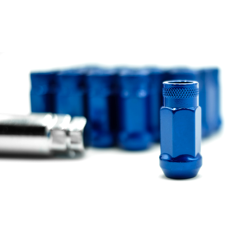 Wheel Nut Set (20+1 pcs) — Tuner in Blue Chrome (19mm) | Superspeed Wheels
