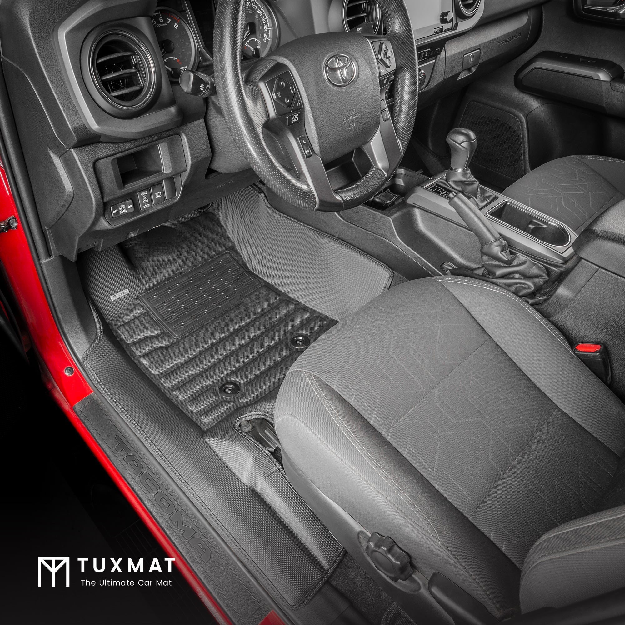 TuxMat Floor Liners (Front & Rear) | Toyota Tacoma Double Cab (2016-2022)