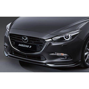 Aero Kit - Front Air Dam (Jet Black & Silver) | Mazda3 Sedan & Hatchback (2017-2018)