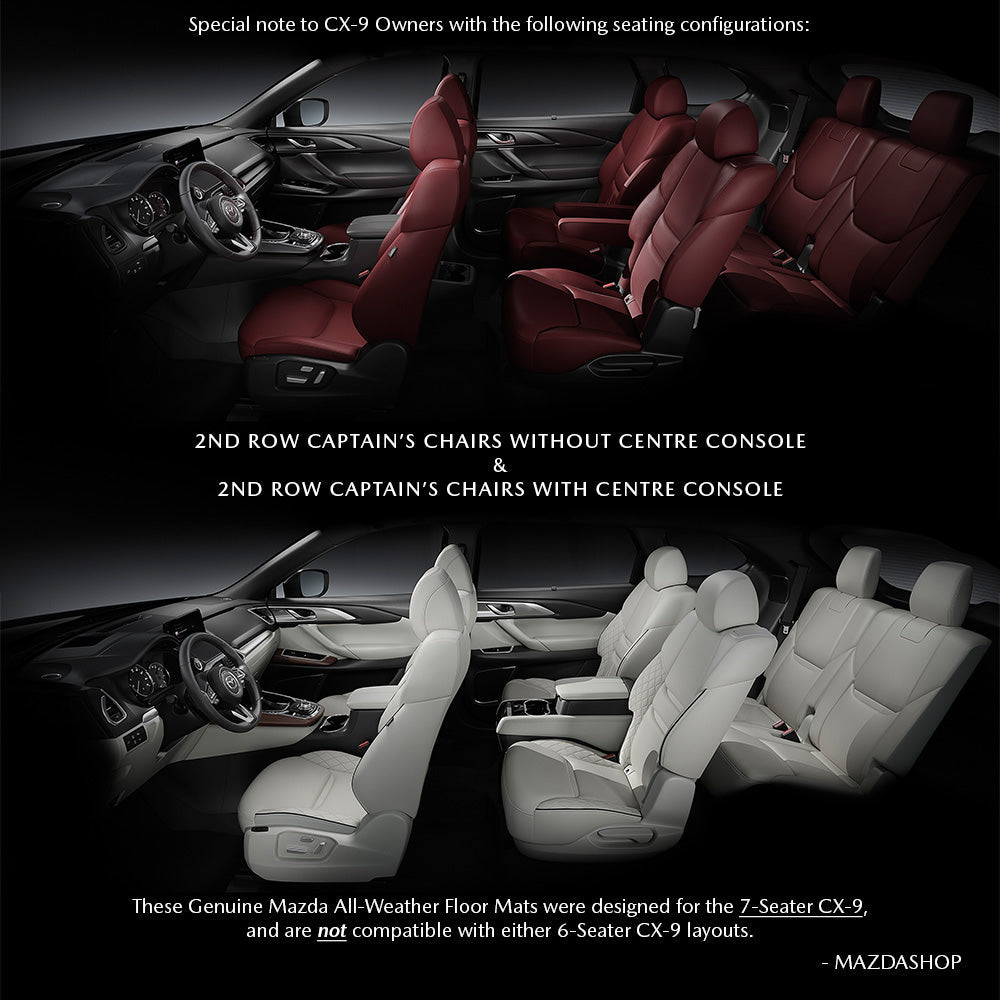 All-Weather Floor Mats (1st, 2nd & 3rd Rows) | Mazda CX-9 (2016-2018)