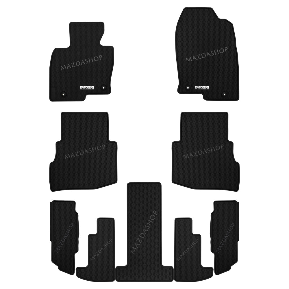 All-Weather Floor Mats (1st, 2nd & 3rd Rows) | Mazda CX-9 (2019-2022)