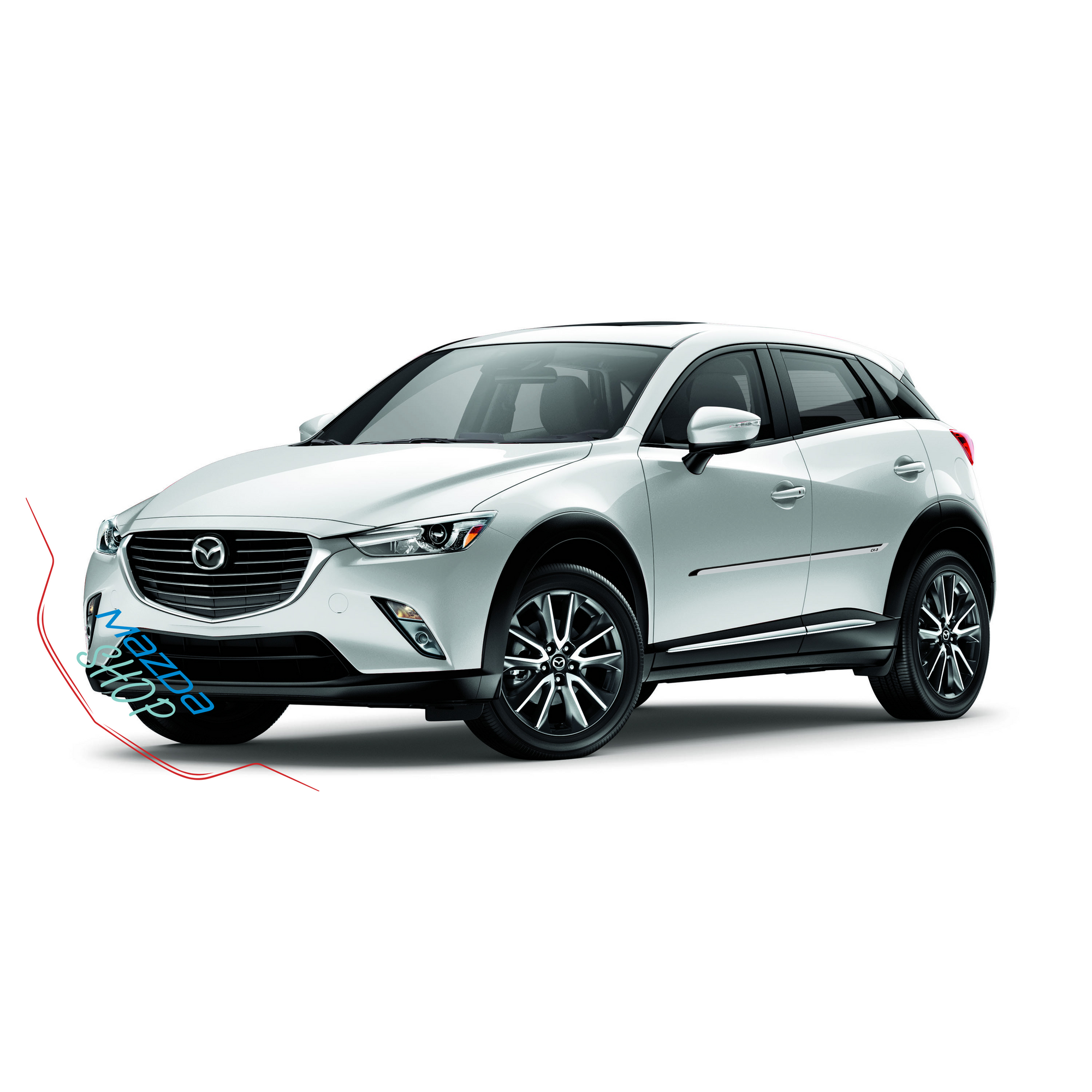 Body Side Mouldings - Crystal White Pearl with Black Insert | Mazda CX-3 (2016-2021)