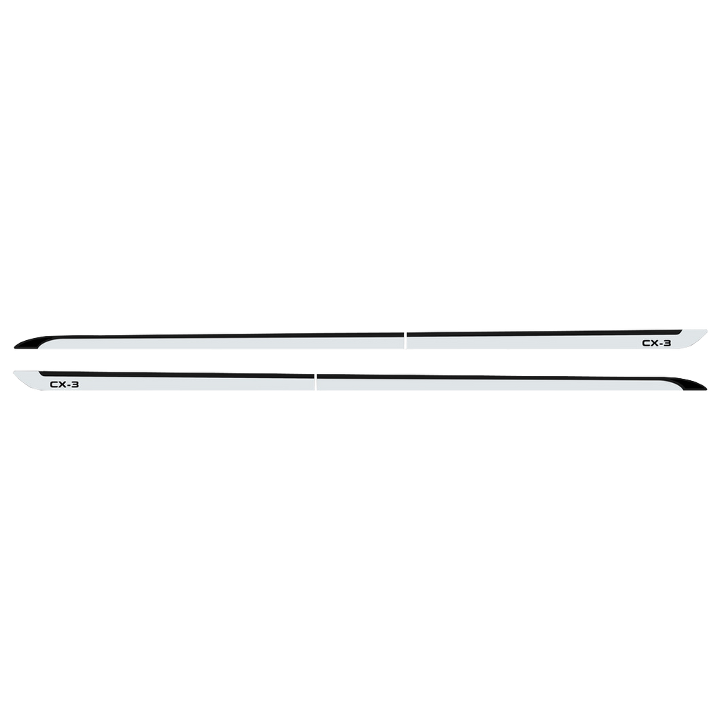 Body Side Mouldings - Crystal White Pearl with Black Insert Body Side Mouldings - Crystal White Pearl with Black Insert