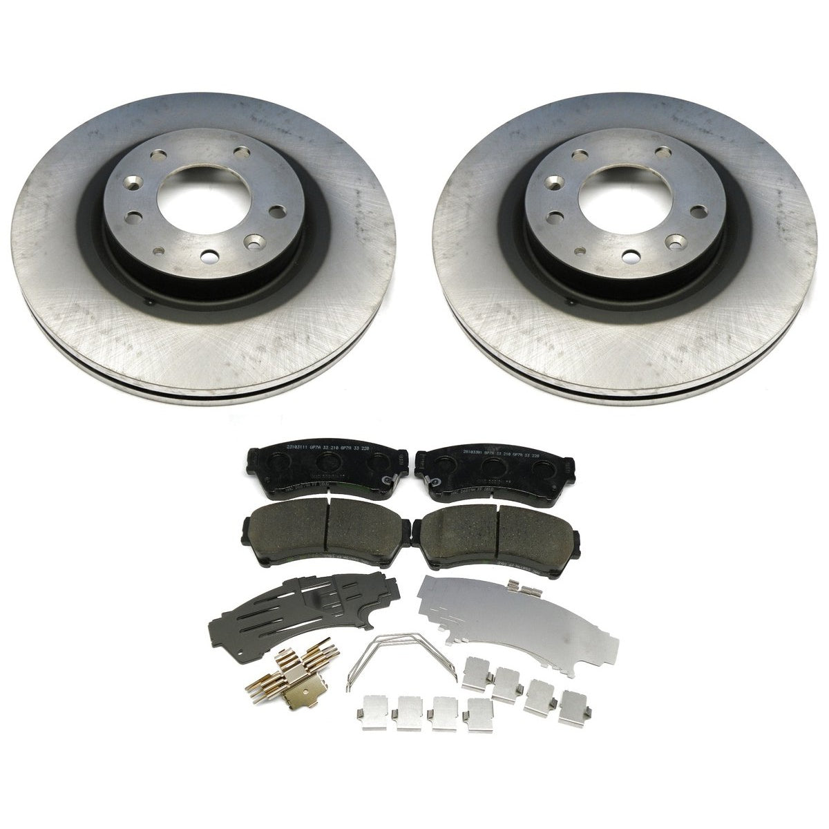 Brake Package, Front: Pads, Rotors & Attachment Kit | Mazda6 (2009-201 ...