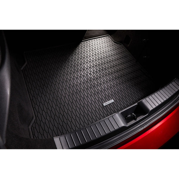 thumbnail image 2 of Rear Cargo Liner Trunk Floor Mat Tray For Mazda 3 Hatchback 2010-2013 (BL, Black, Polyethylene) 2 of 6