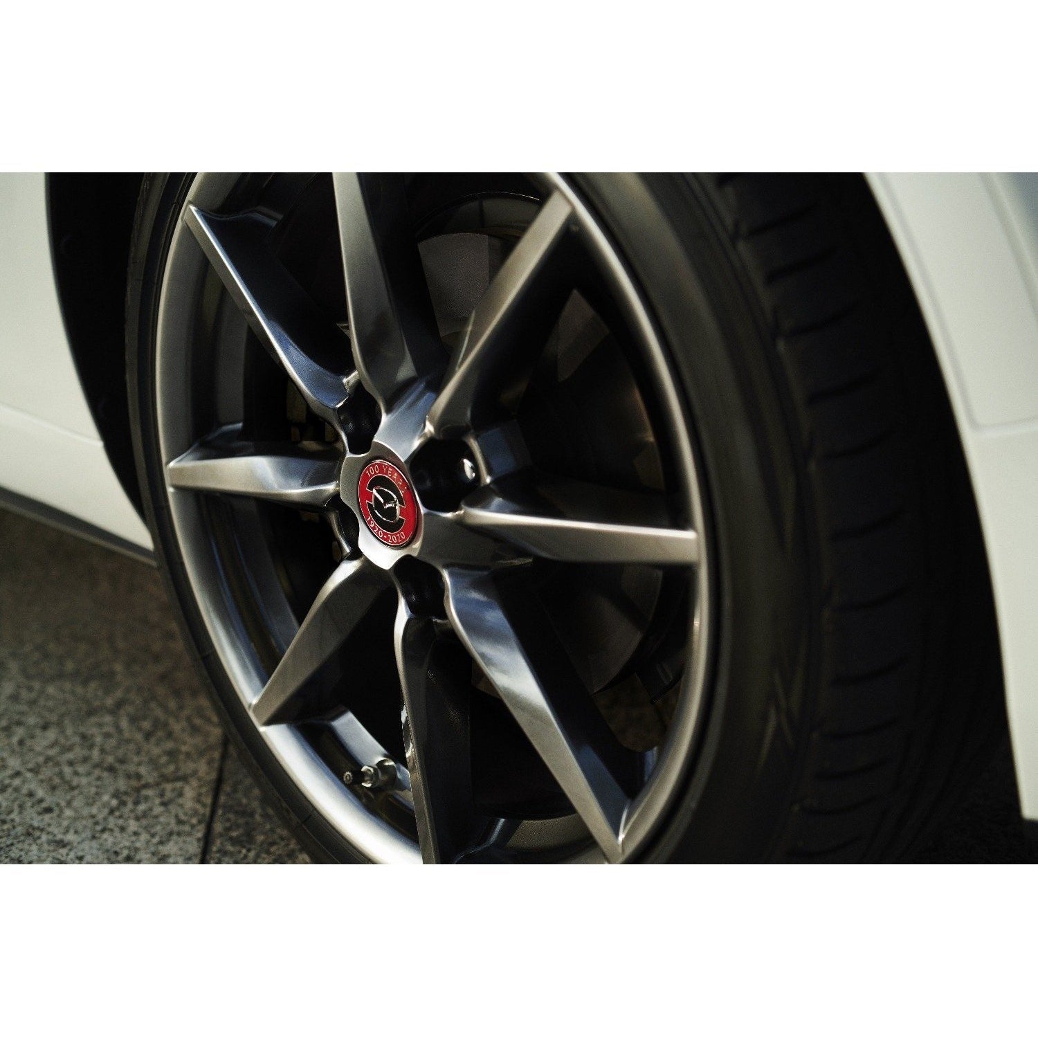 Mazda OEM 100th Anniversary Centre Cap (Gloss Black & Red)