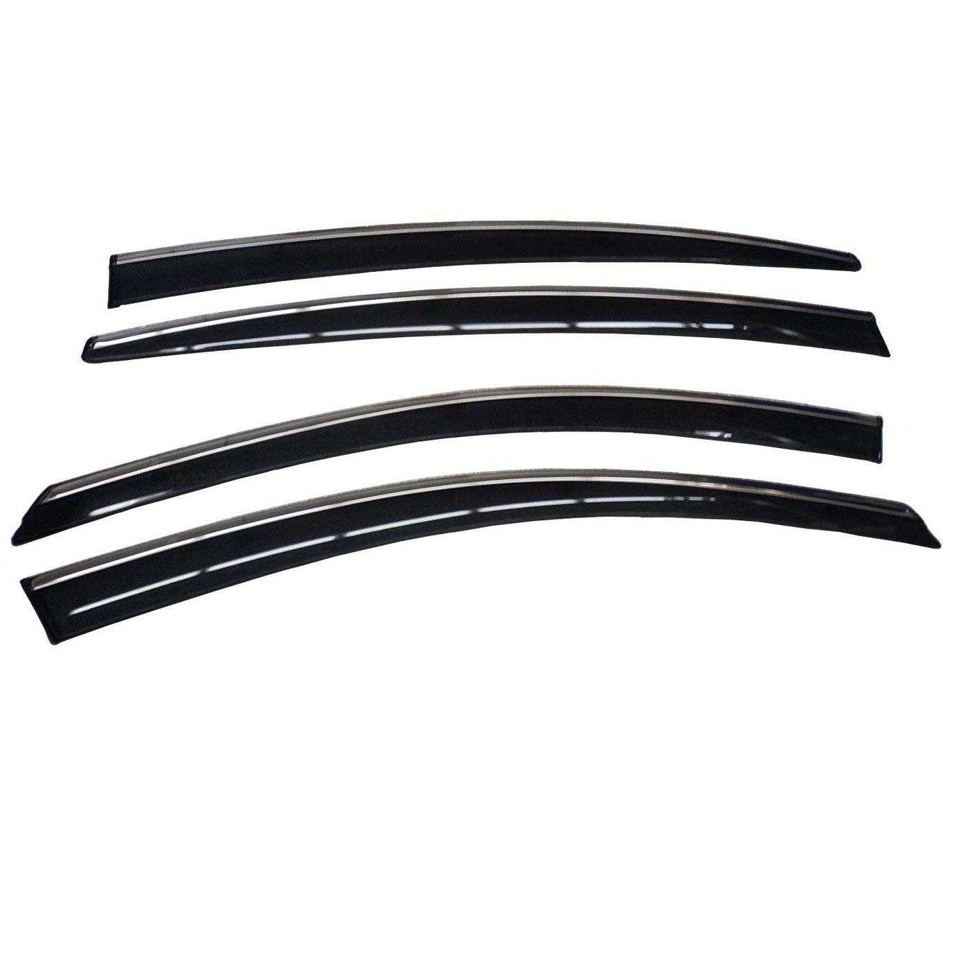 ClimAir Window Deflectors For Mazda 6 Sedan/Wagon 2013 - Smoke Tint, Acrylic Glass, Front Set Of 2