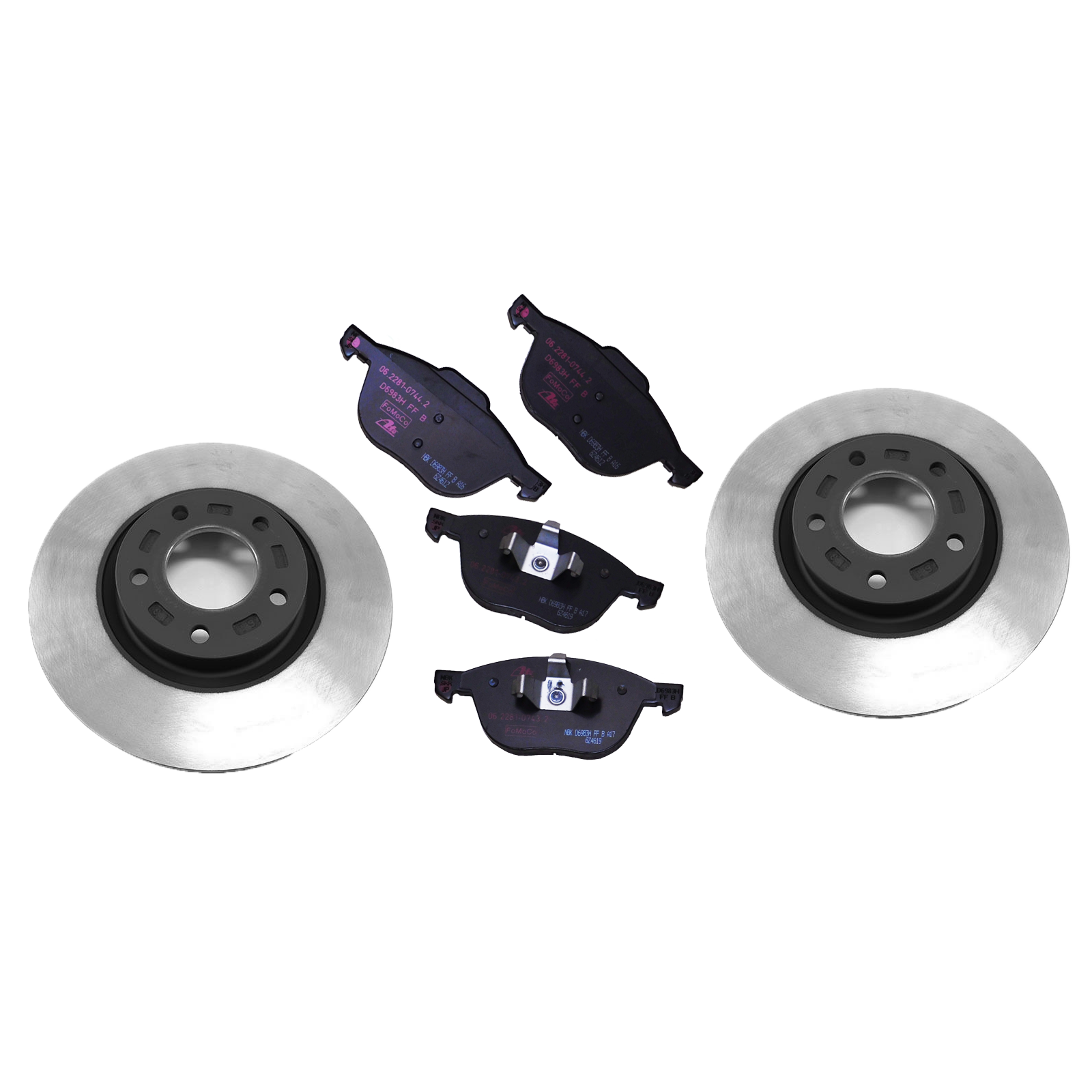 Complete Ceramic Brake Pad Set With Hardware For BMW 550i 650i & Gran Coupe Models - Front & Rear