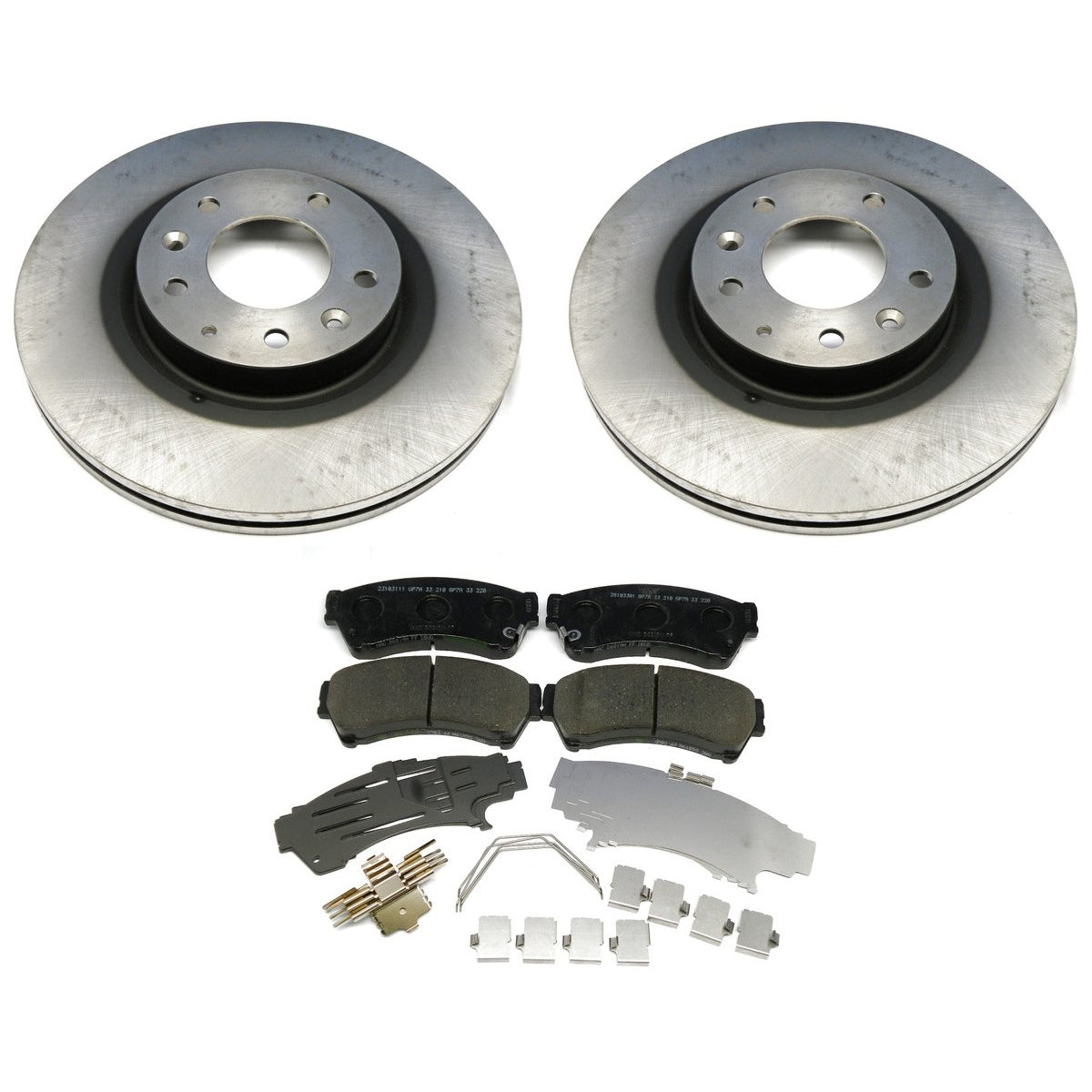 Front Brake Package: Pads, Rotors &amp; Attachment Kit | Mazda6 (2006-2008)