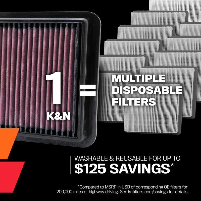 K&N Engine Air Filter Replacement | Mazda2 (2011-2014)