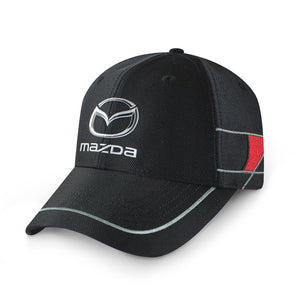 Mazda Carbon Velcro Back Cap - Black/Grey/Red