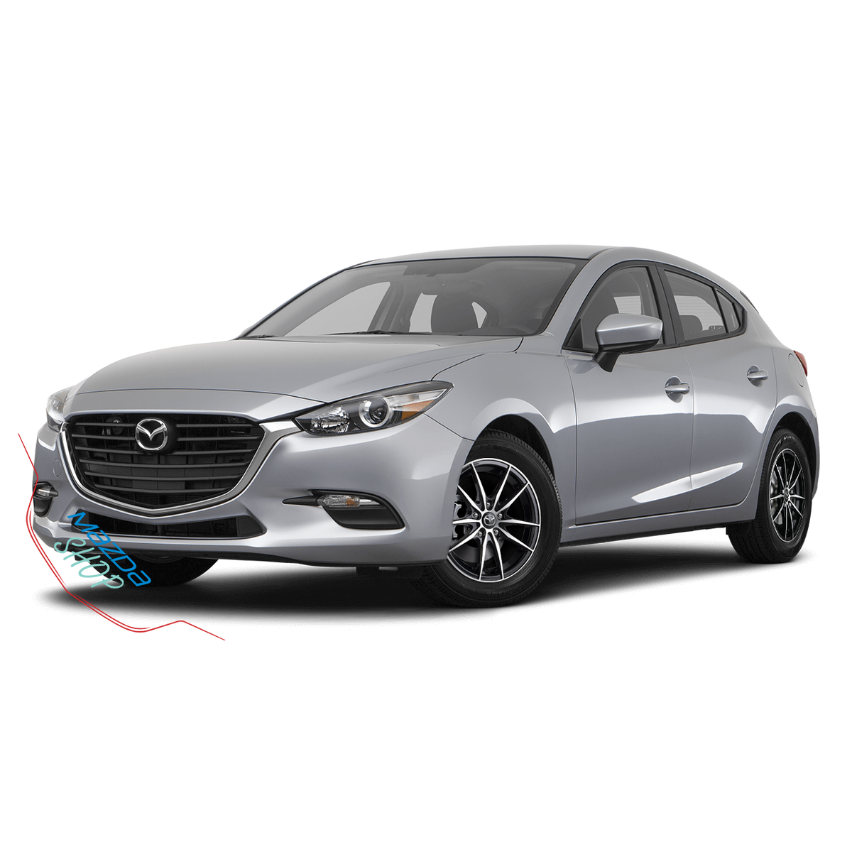 Mazda M010 Alloy Rims (Gloss Black with Machined Face) - 16"/17"