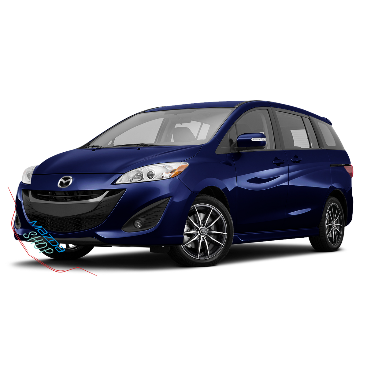 Mazda M010 Alloy Rims (Gloss Black with Machined Face) - 16"/17"