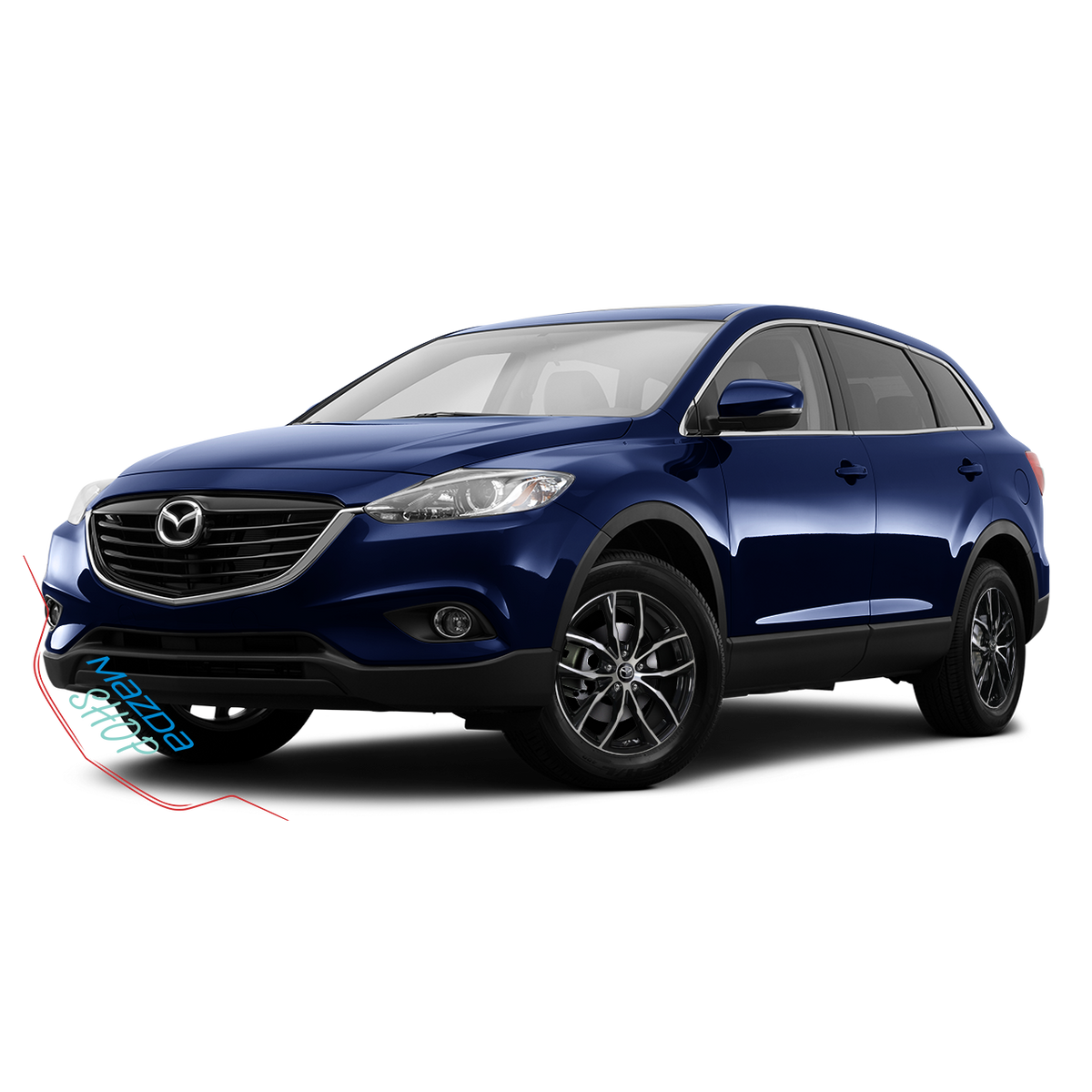 Mazda M011 Alloy Wheel (Gloss Black & Machined Face) - 18"