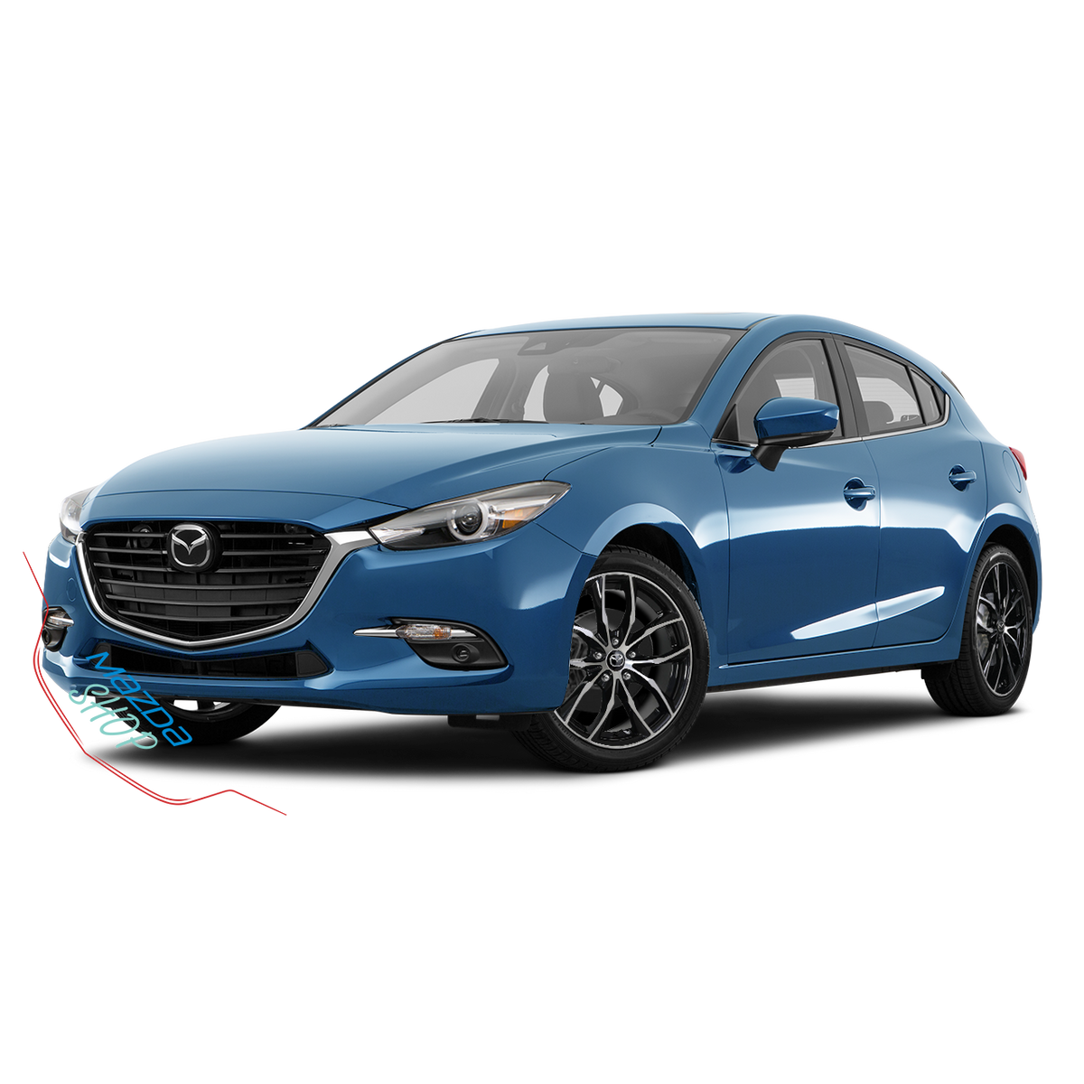 Mazda M011 Alloy Wheel (Gloss Black & Machined Face) - 18"