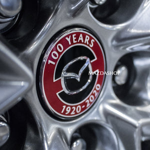 Mazda OEM 100th Anniversary Centre Cap (Gloss Black & Red)