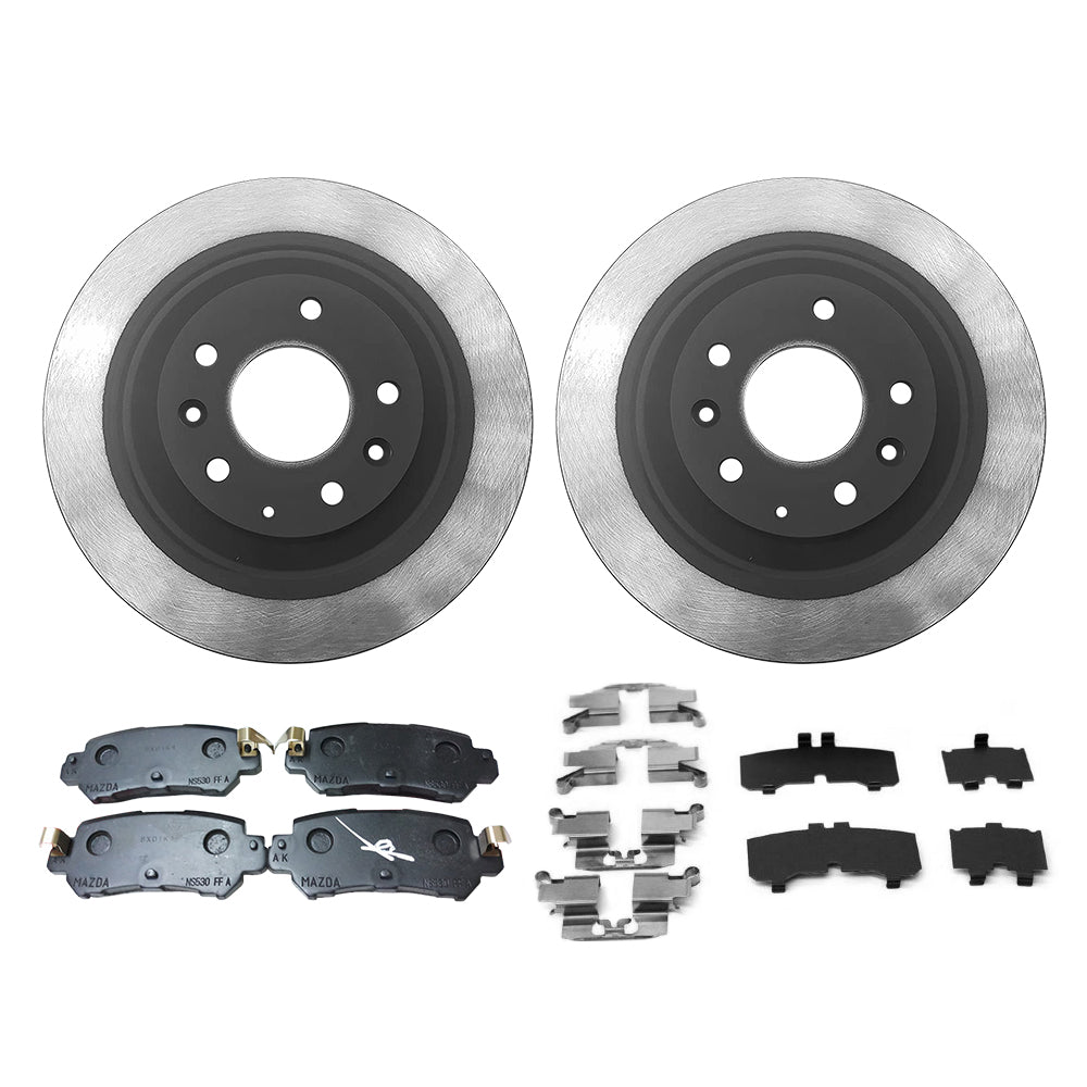 Rear Brake Package: Pads, Rotors & Attachment Kit | Mazda CX-5 (2013-2016)