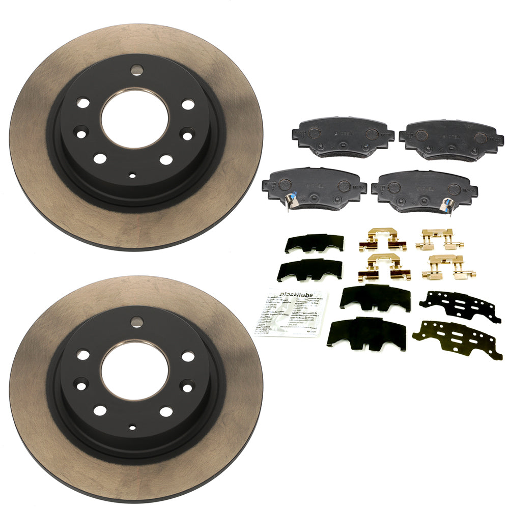 Rear Brake Package: Pads, Rotors &amp; Attachment Kit | Mazda3 Sedan &amp; Hatchback (2014-2016)