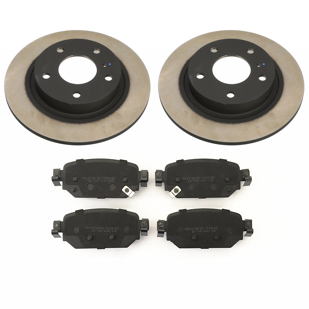 Rear Brake Package: Pads, Rotors & Attachment Kit | Mazda3 Sedan & Hatchback (2017-2018)