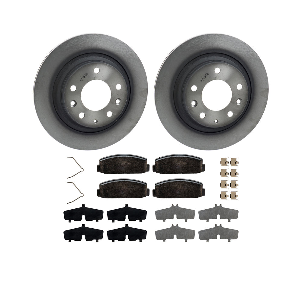 Rear Brake Package: Pads, Rotors &amp; Attachment Kit | Mazda6 (2003-2005)