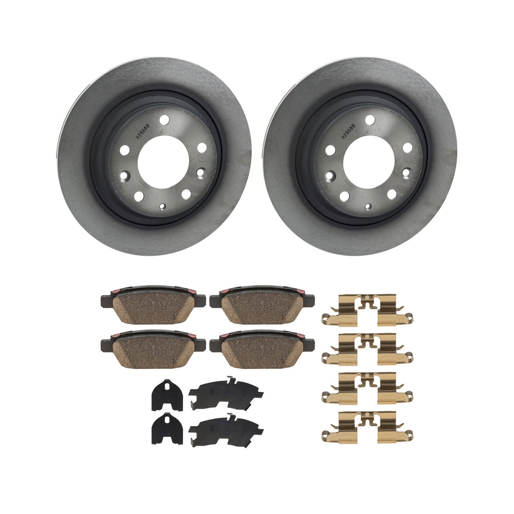 Rear Brake Package: Pads, Rotors &amp; Attachment Kit | Mazda6 (2006-2008)