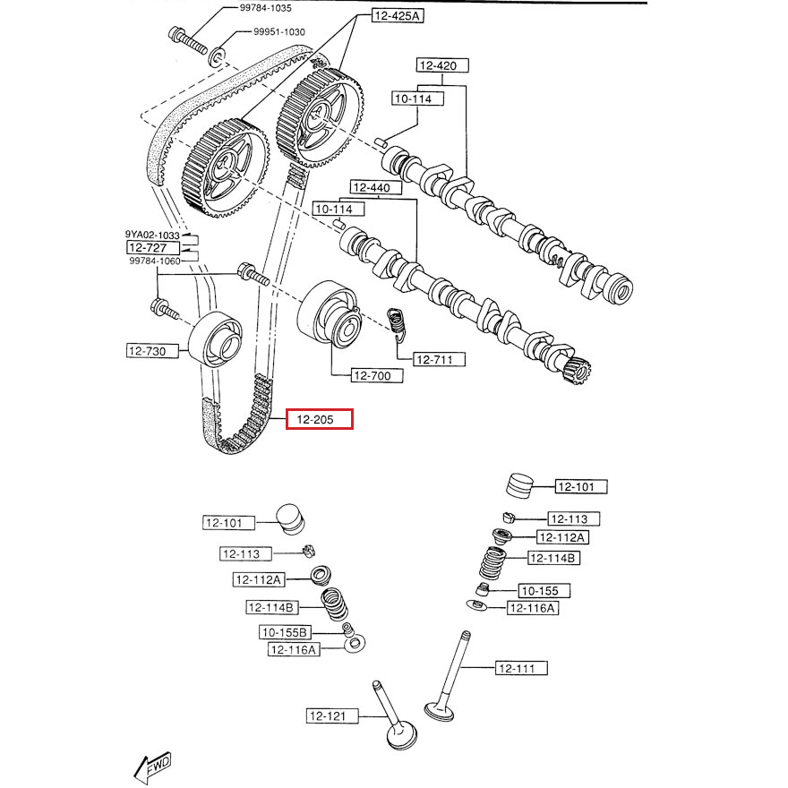 Timing Cover Set For Mazda Protege 1995-2001 – 1.6L DX/LX Sedan – Turitrade