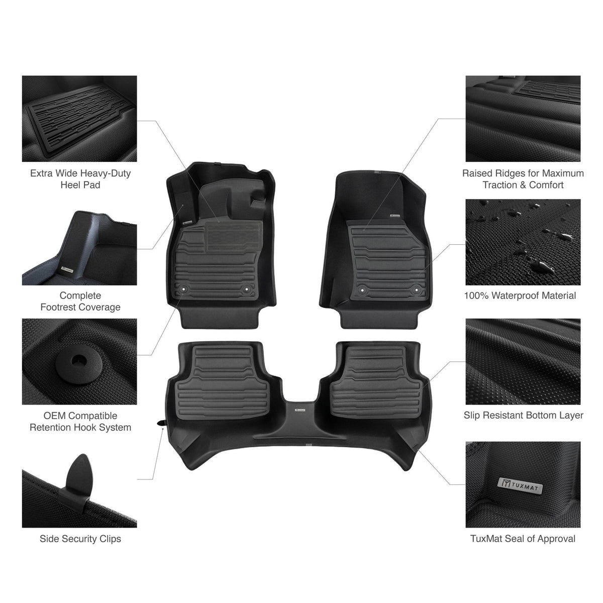 TuxMat Floor Liners (Front & Rear) | Mazda CX-3 (2016-2022)