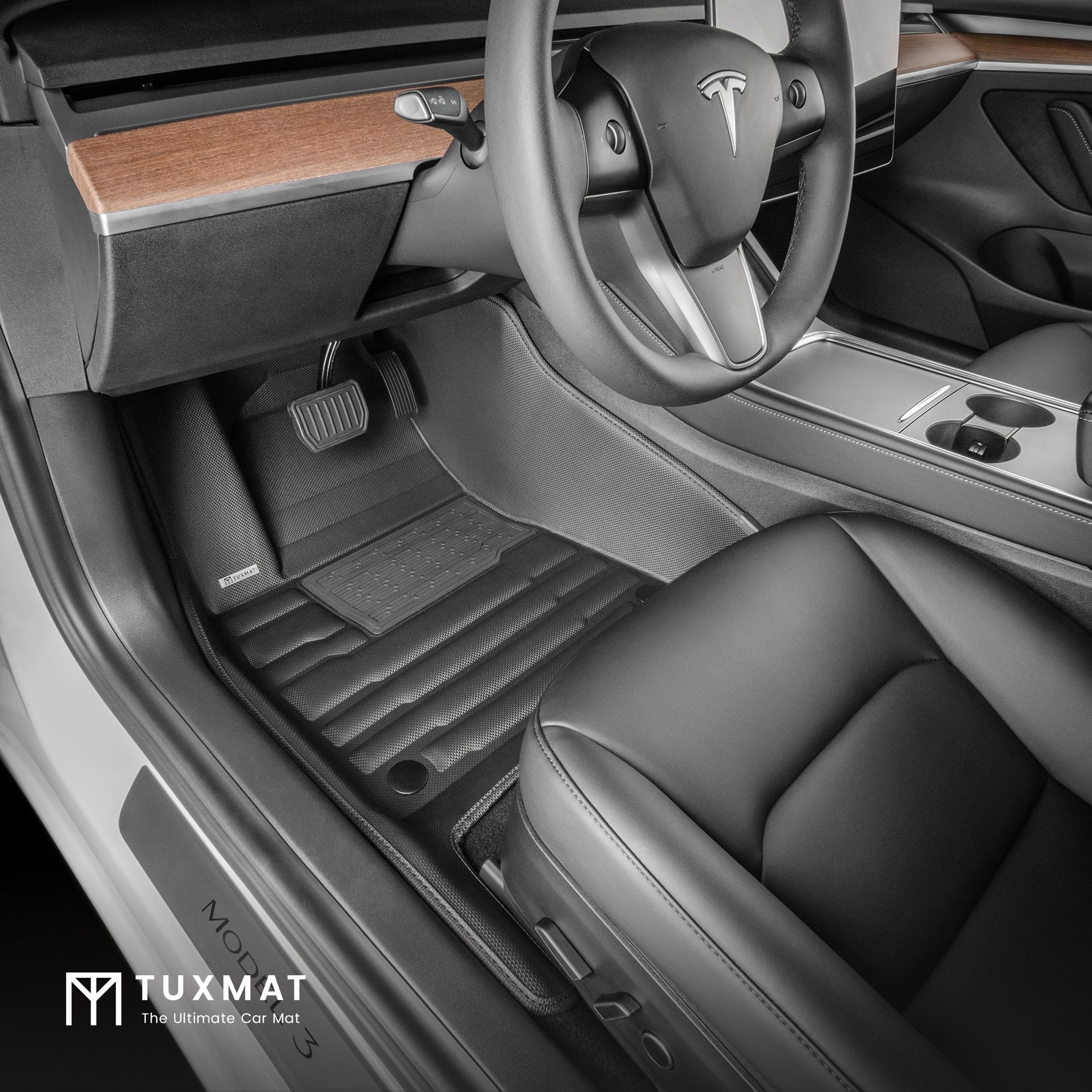 TuxMat Floor Mats (Front & Rear), Tesla Model 3 (2017-2023) - Mazda Shop