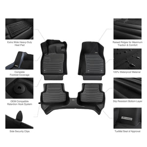 TuxMat Floor Liners (Front & Rear) | Toyota Tacoma Double Cab (2016-2021)